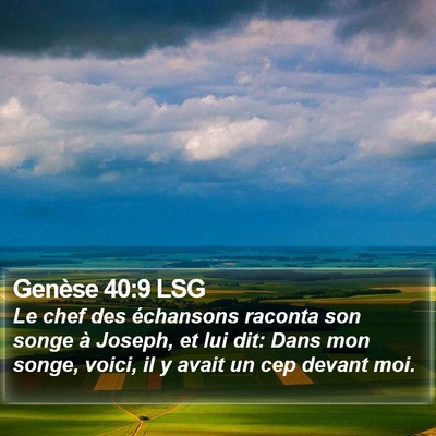 Genèse 40:9 LSG Bible Verse Image