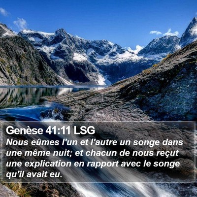 Genèse 41:11 LSG Bible Verse Image