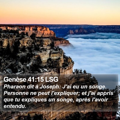 Genèse 41:15 LSG Bible Verse Image