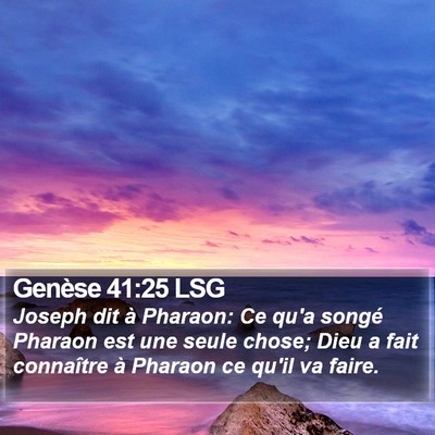 Genèse 41:25 LSG Bible Verse Image