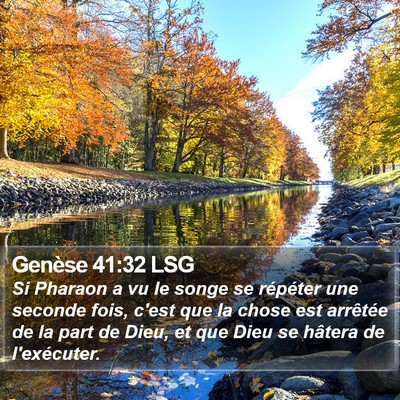 Genèse 41:32 LSG Bible Verse Image