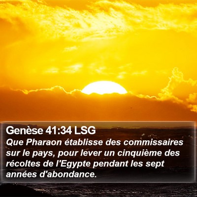 Genèse 41:34 LSG Bible Verse Image