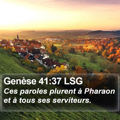 Genèse 41:37 LSG Bible Verse Image