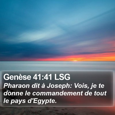 Genèse 41:41 LSG Bible Verse Image