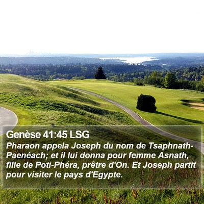 Genèse 41:45 LSG Bible Verse Image
