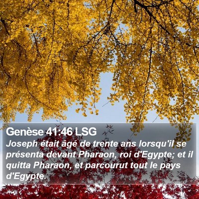 Genèse 41:46 LSG Bible Verse Image