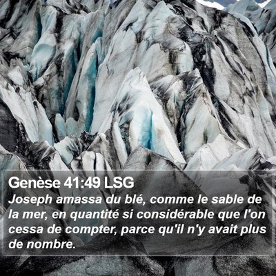 Genèse 41:49 LSG Bible Verse Image