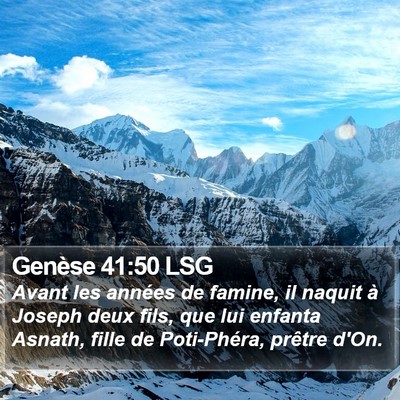 Genèse 41:50 LSG Bible Verse Image