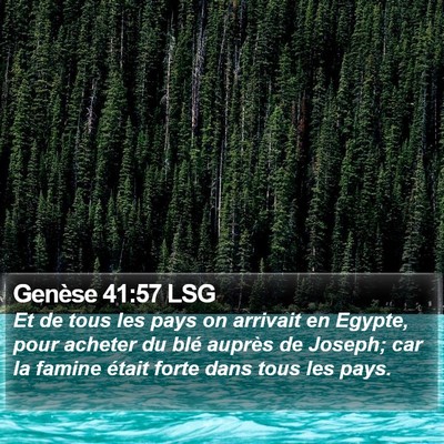 Genèse 41:57 LSG Bible Verse Image