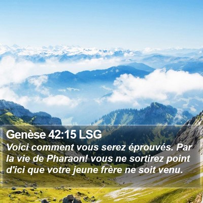 Genèse 42:15 LSG Bible Verse Image