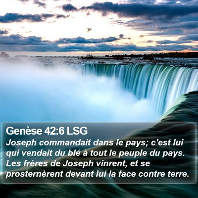 Genèse 42:6 LSG Bible Verse Image