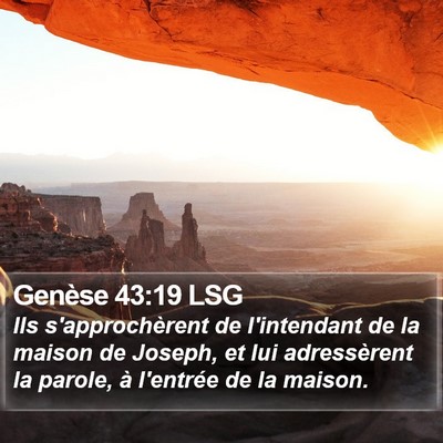 Genèse 43:19 LSG Bible Verse Image