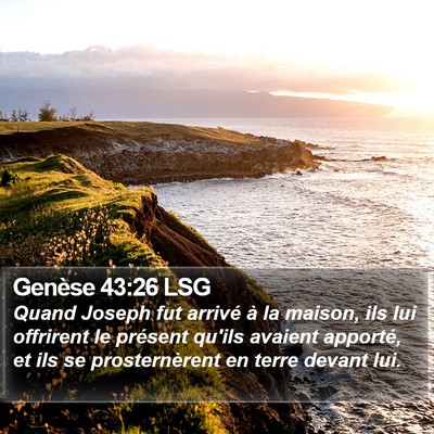 Genèse 43:26 LSG Bible Verse Image