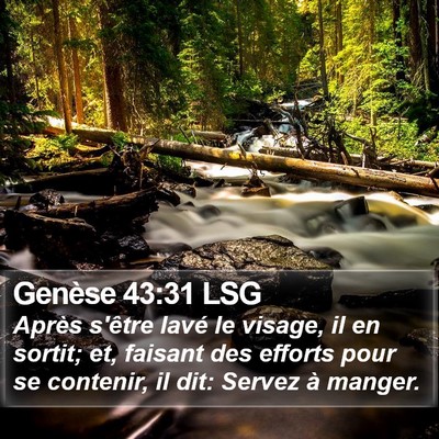Genèse 43:31 LSG Bible Verse Image
