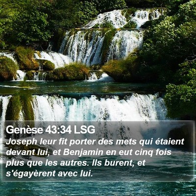 Genèse 43:34 LSG Bible Verse Image