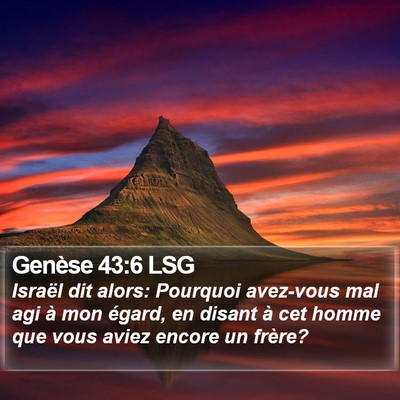 Genèse 43:6 LSG Bible Verse Image