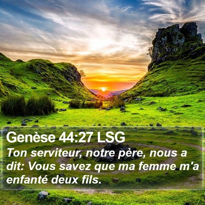 Genèse 44:27 LSG Bible Verse Image