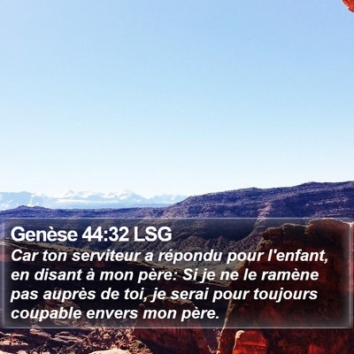 Genèse 44:32 LSG Bible Verse Image