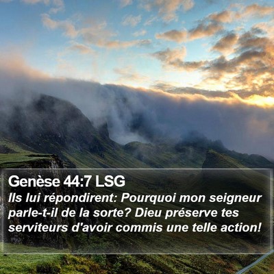 Genèse 44:7 LSG Bible Verse Image