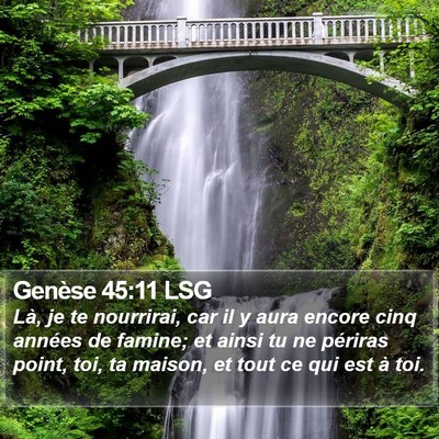 Genèse 45:11 LSG Bible Verse Image