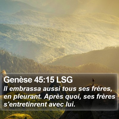 Genèse 45:15 LSG Bible Verse Image