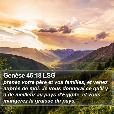 Genèse 45:18 LSG Bible Verse Image