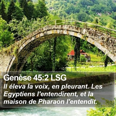 Genèse 45:2 LSG Bible Verse Image