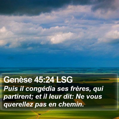 Genèse 45:24 LSG Bible Verse Image