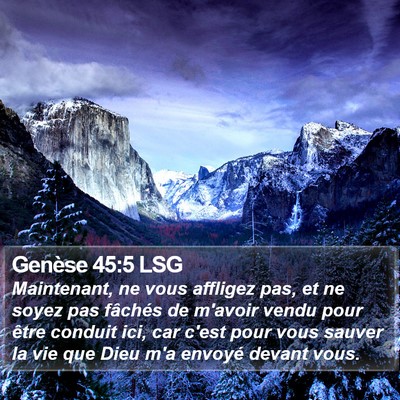 Genèse 45:5 LSG Bible Verse Image