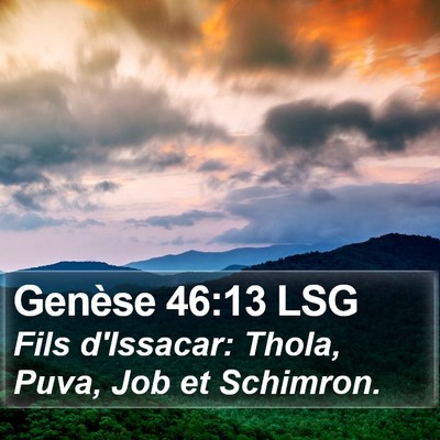 Genèse 46:13 LSG Bible Verse Image