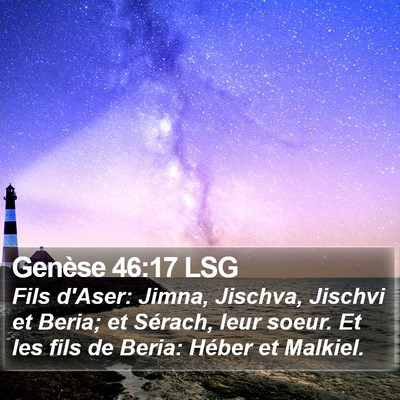 Genèse 46:17 LSG Bible Verse Image