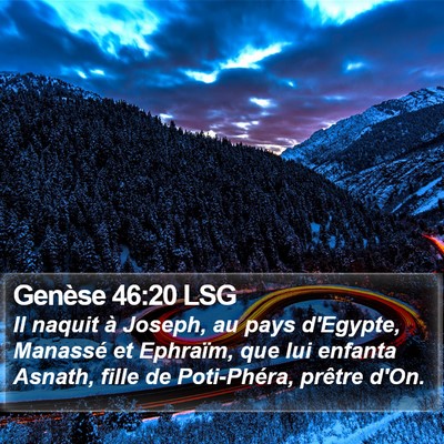 Genèse 46:20 LSG Bible Verse Image