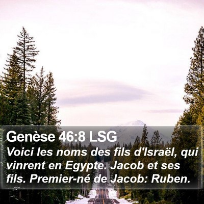 Genèse 46:8 LSG Bible Verse Image
