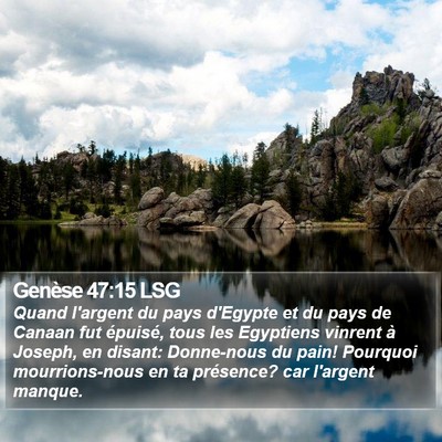 Genèse 47:15 LSG Bible Verse Image