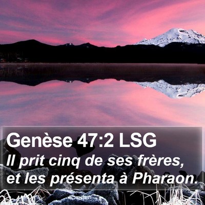 Genèse 47:2 LSG Bible Verse Image