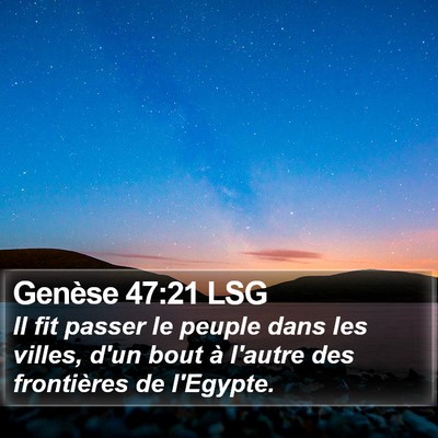 Genèse 47:21 LSG Bible Verse Image