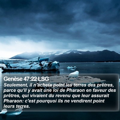 Genèse 47:22 LSG Bible Verse Image