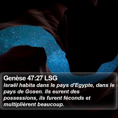Genèse 47:27 LSG Bible Verse Image