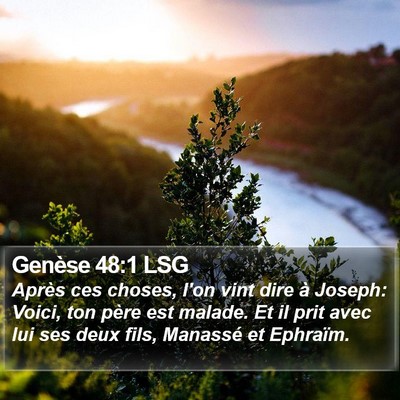 Genèse 48:1 LSG Bible Verse Image