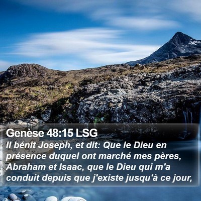 Genèse 48:15 LSG Bible Verse Image