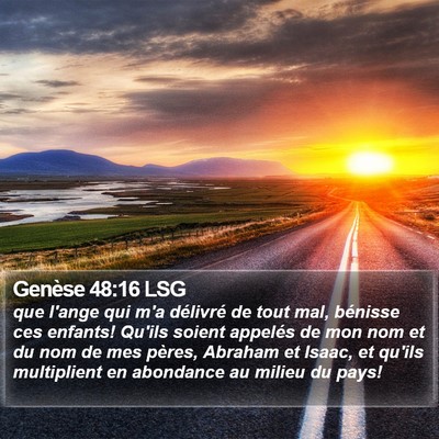 Genèse 48:16 LSG Bible Verse Image
