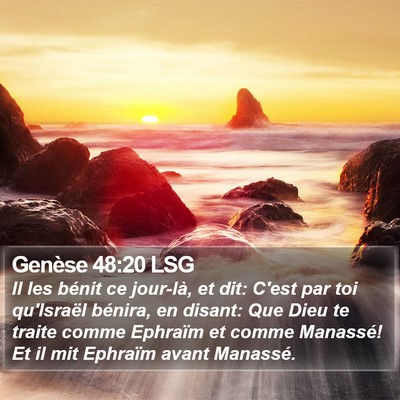 Genèse 48:20 LSG Bible Verse Image