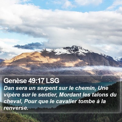 Genèse 49:17 LSG Bible Verse Image