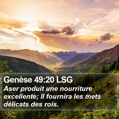 Genèse 49:20 LSG Bible Verse Image