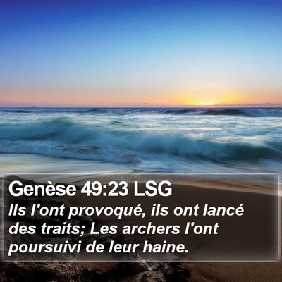 Genèse 49:23 LSG Bible Verse Image