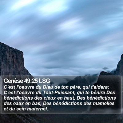 Genèse 49:25 LSG Bible Verse Image