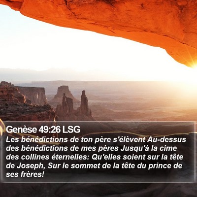 Genèse 49:26 LSG Bible Verse Image