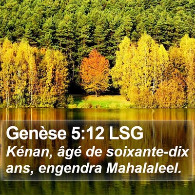 Genèse 5:12 LSG Bible Verse Image