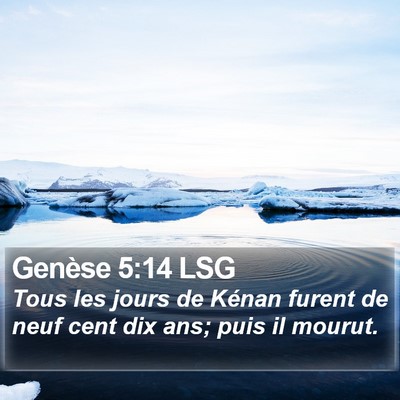 Genèse 5:14 LSG Bible Verse Image
