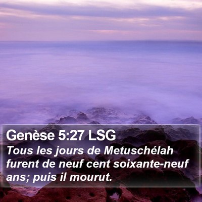 Genèse 5:27 LSG Bible Verse Image